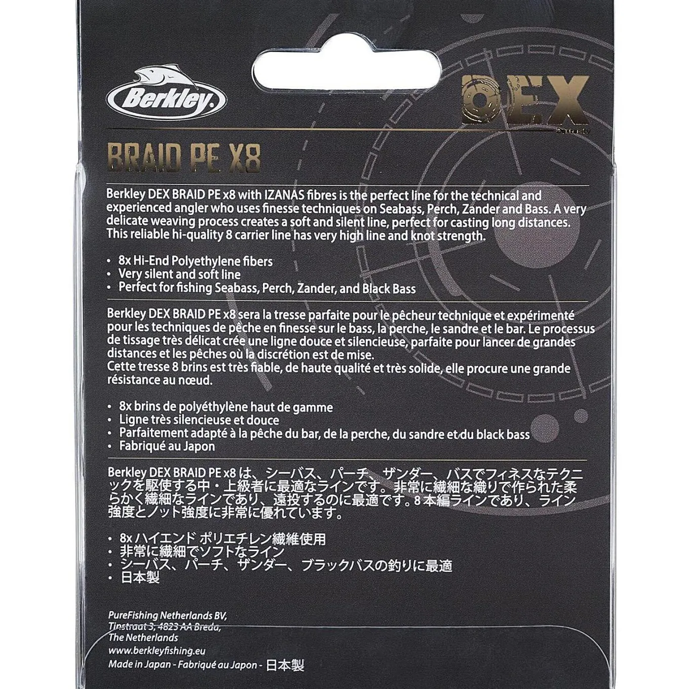Berkley DEX Braid x8 Moss Green 300m 0.12mm