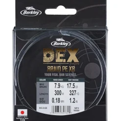 Berkley DEX Braid x8 Moss Green 300m 0.12mm