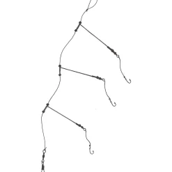 Deep Blue Flat Sea Rig 3-Arm Metaal 3-Haaks H8