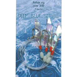 Deep Blue Pollack Rig 4-Haaks Shiny Fly Flex H3-0