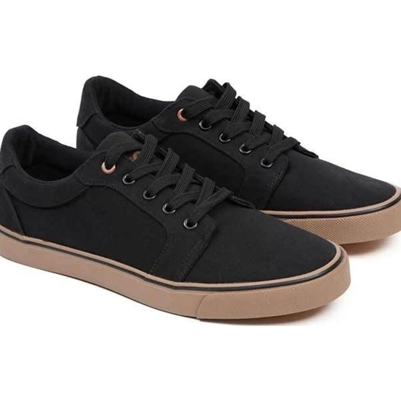 Fox Black Canvas Shoe