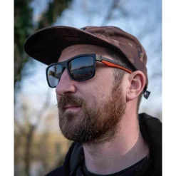Fox Collection Shades Black Orange - Brown Lense