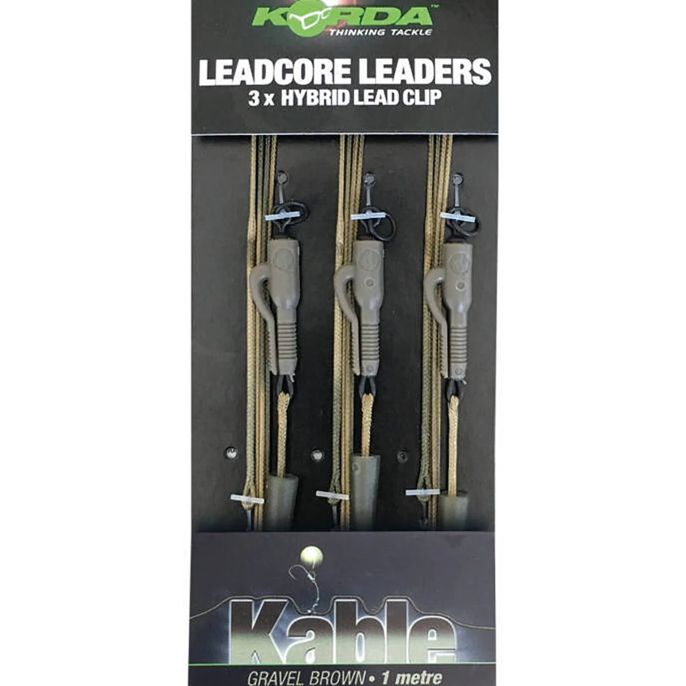 Korda Leadcore Leaders Hybrid Lead Clip QC Swivel
