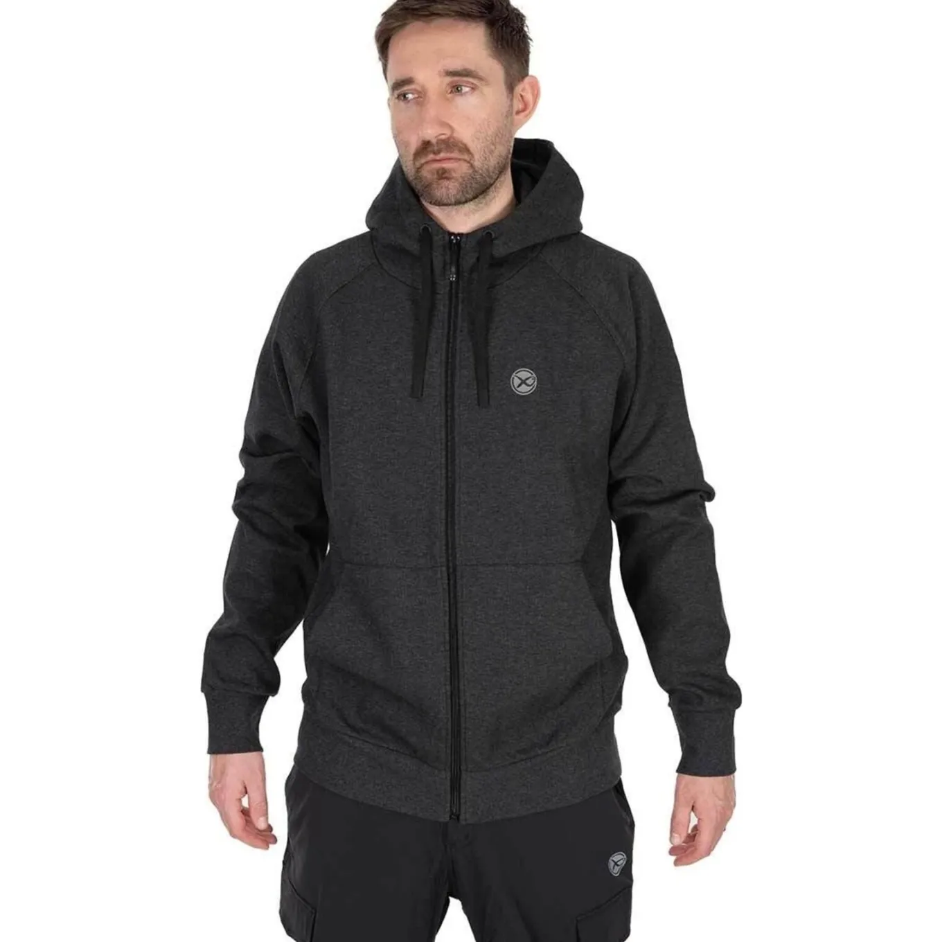 Matrix Charcoal Marl Zip Hoody