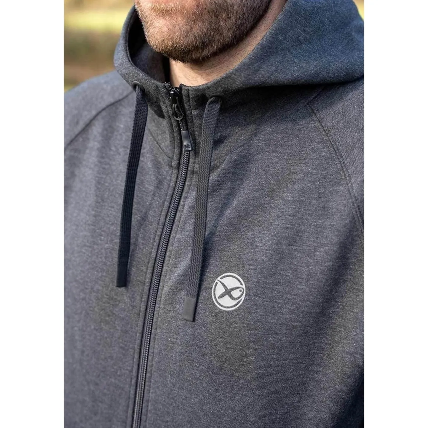 Matrix Charcoal Marl Zip Hoody