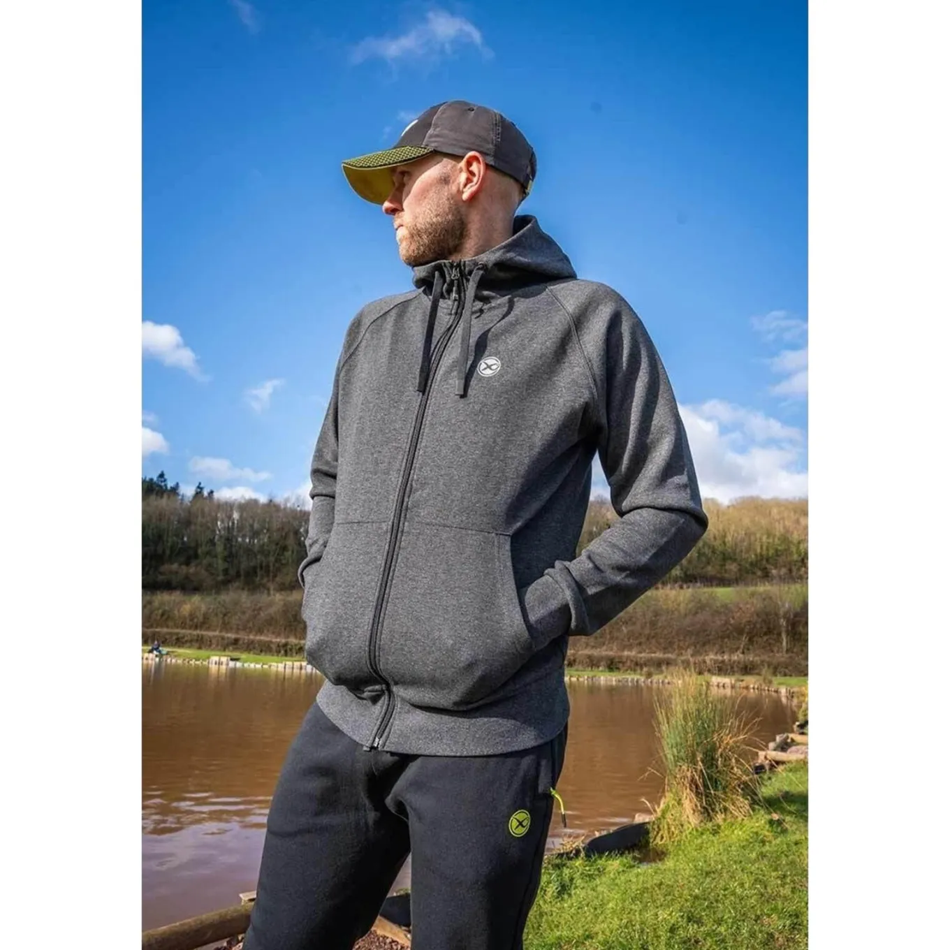 Matrix Charcoal Marl Zip Hoody