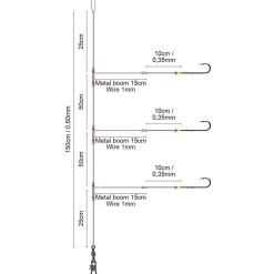 Spro Saltwater Salt Rig #25 Metal Boom #6 Worm