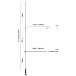 Spro Saltwater Salt Rig #22 cristal Bead #4 0.50mm - 0.35mm